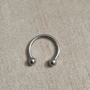 16 gauge 10mm horse shoe  stainless steel silver septum piercing